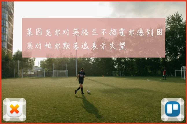 莱因克尔对英格兰不招霍尔感到困惑对帕尔默落选表示失望